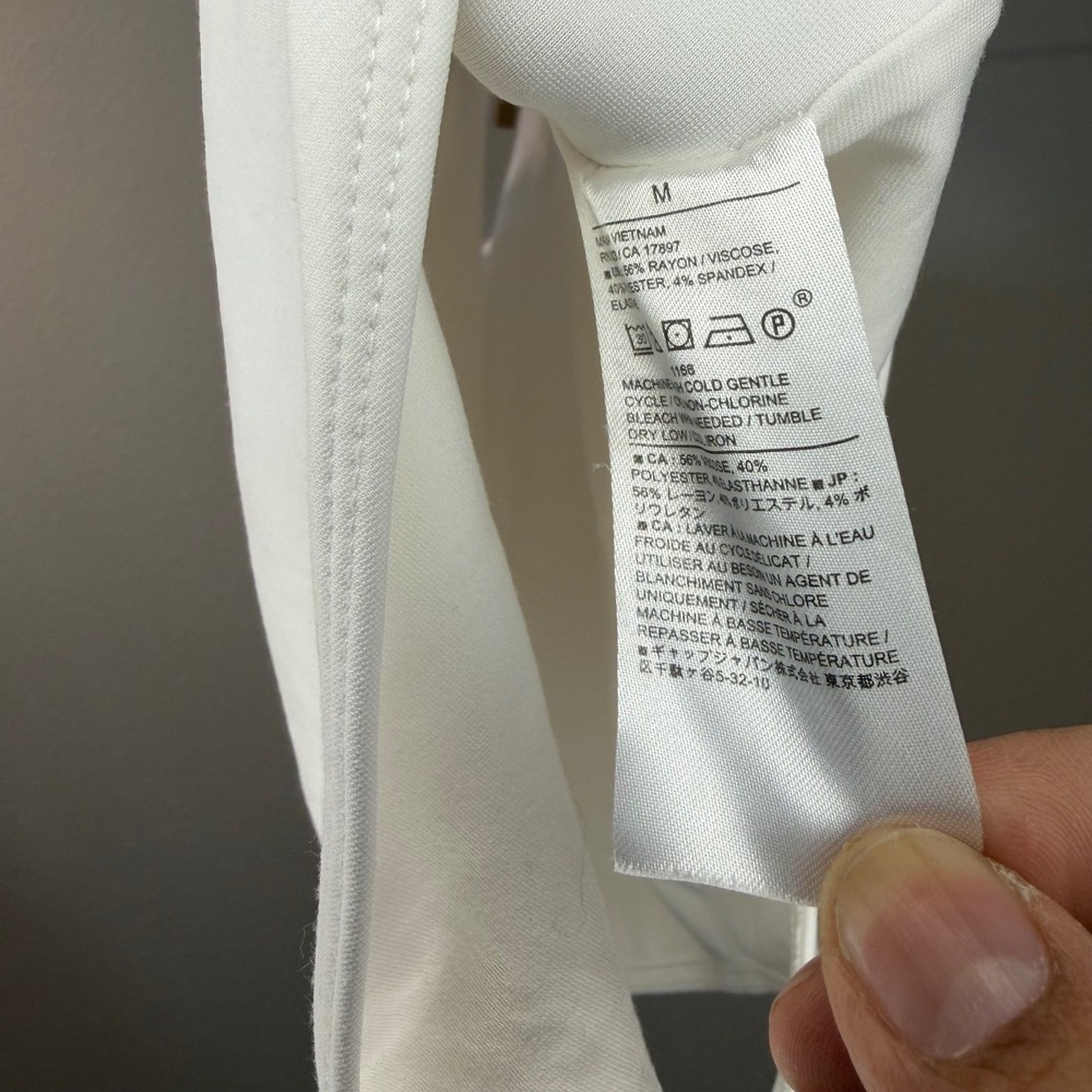 Banana Republic White Square Neck Tank Bodysuit Women Size Medium - Picture 4 of 4